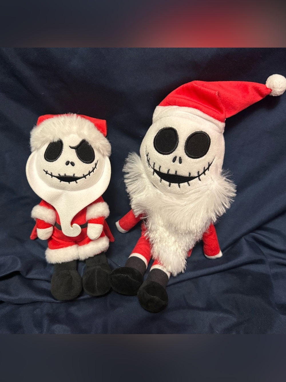 Jack Skellington Santa Plush Duo - Red & White Holiday Plush